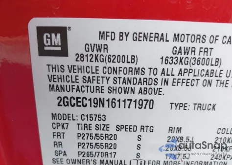 2006 Chevrolet Silverado 1500 Ss z USA, uszkodzony, nr VIN 2GCEC19N161171970